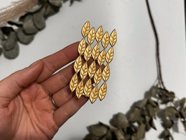 Blätter gold - Wachsdekor No.127