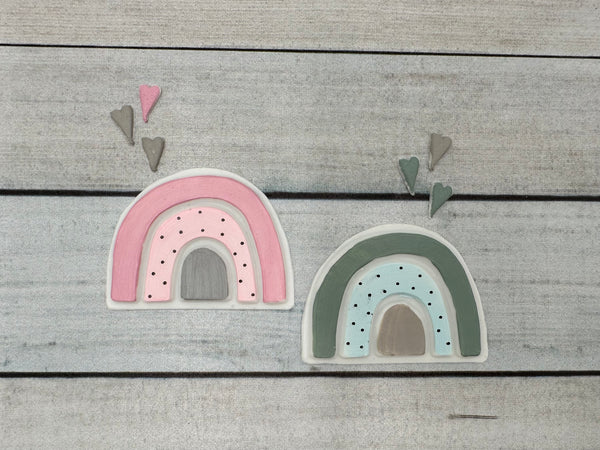 Wachsdekor Regenbogen Grüntöne No. 3 | Taufkerze, Hochzeitskerze selber machen