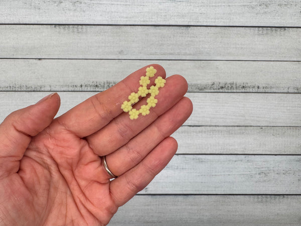 Wachsdekor Blumen hellgrün No. 209 | Taufkerze, Hochzeitskerze selber machen