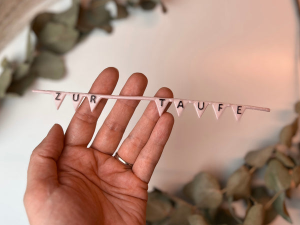 Wimpel 'Zur Taufe' - Wachsdekor No.122