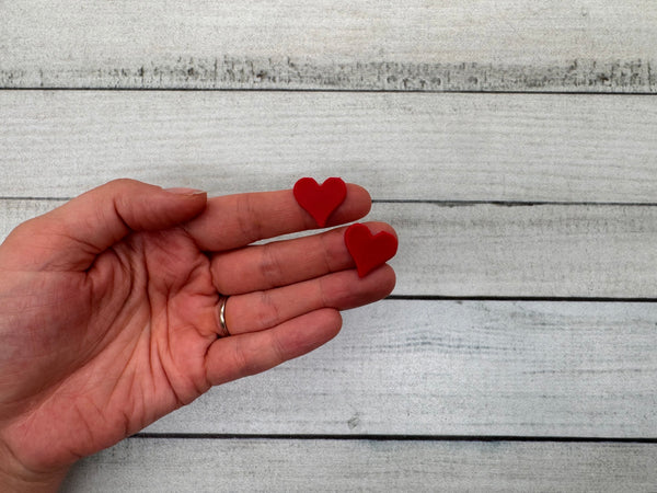 Herz rot | Wachsdekor No. 215 | Taufkerze selber machen | Kommunionkerze selber machen | Hochzeitskerze selber machen