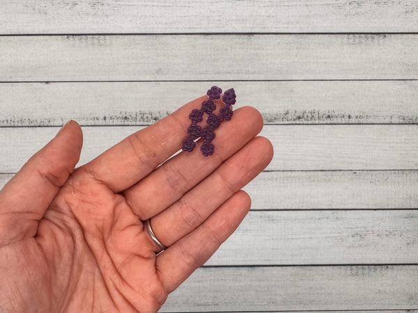 Blumen lila | Wachsdekor No. 205 | Taufkerze selber machen | Kommunionkerze selber machen | Hochzeitskerze selber machen