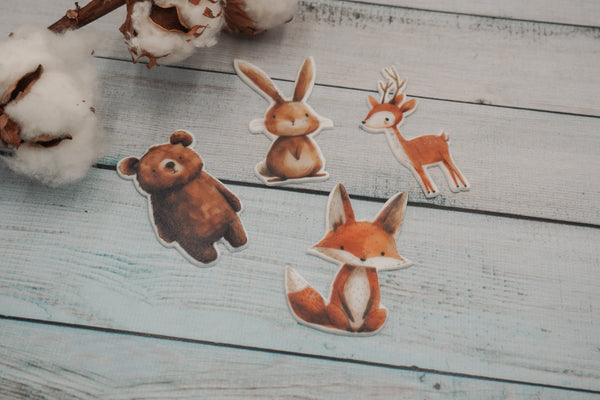 Hase Waldtiere | Wachsdekor No. 158 | Taufkerze selber machen | Kommunionkerze selber machen | Hochzeitskerze selber machen