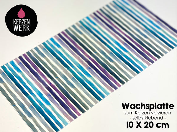Wachsplatte No.16 Streifen Lila 20 x 10cm Kerze selber machen