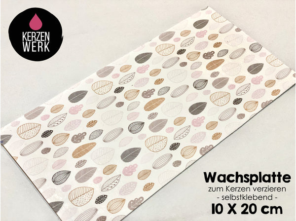 Wachsplatte No.26 Pastellrosa 20 x 10cm Kerze selber machen