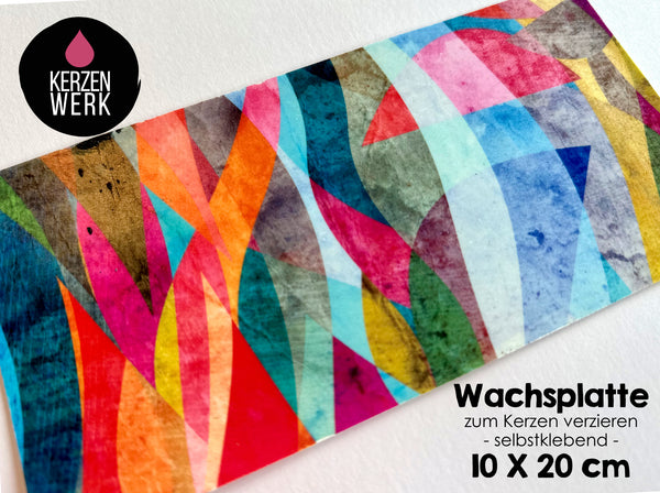 Wachsplatte No.29 moderne Kunst 20 x 10cm Kerze selber machen