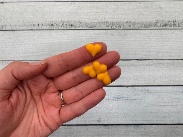 Herz gelb | Wachsdekor No. 213 | Taufkerze selber machen | Kommunionkerze selber machen | Hochzeitskerze selber machen