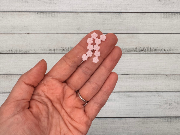 Wachsdekor Blumen hellrosa No. 208 | Taufkerze, Hochzeitskerze selber machen