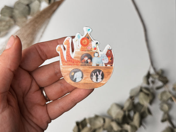 Arche Noah modern | Wachsdekor No.85 | Taufkerze selber machen | Kommunionkerze selber machen