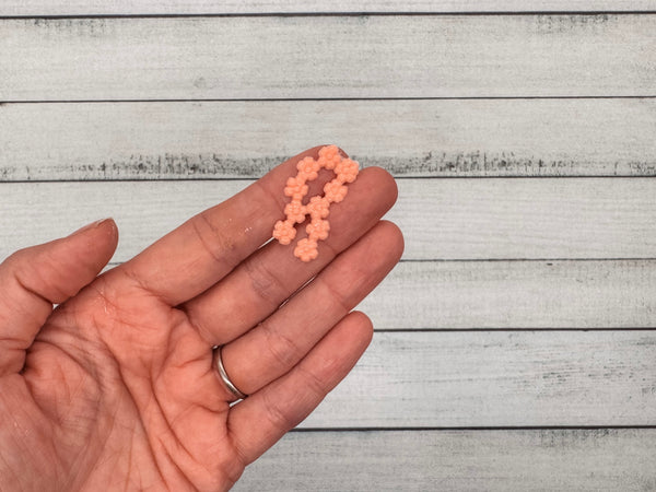 Blumen aprikot | Wachsdekor No. 206 | Taufkerze selber machen | Kommunionkerze selber machen | Hochzeitskerze selber machen