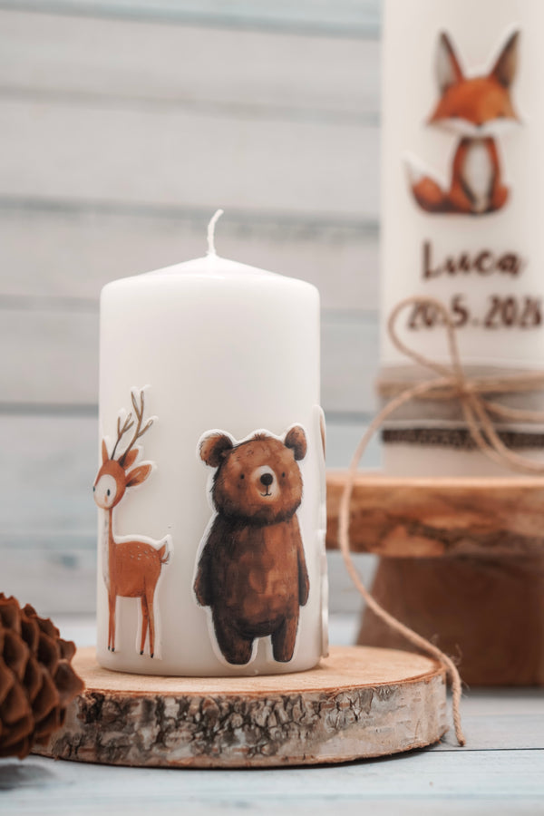 Reh Waldtiere | Wachsdekor No. 159 | Taufkerze selber machen | Kommunionkerze selber machen | Hochzeitskerze selber machen