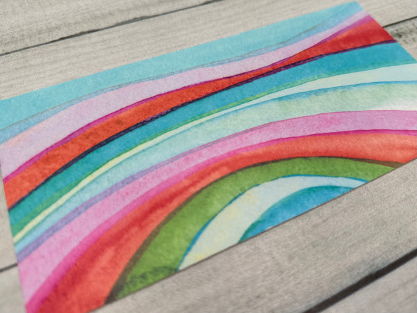 Wachsplatte No.13 Verlauf Wasserfarben 20 x 10cm Kerze selber machen