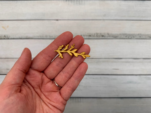 Blätterzweig Gold | Wachsdekor No. 180 | Taufkerze selber machen | Kommunionkerze selber machen | Hochzeitskerze selber machen