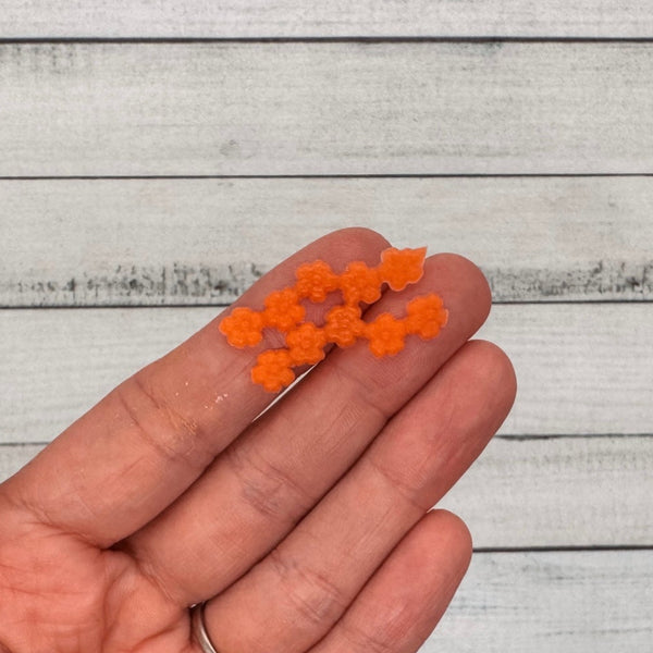 Blumen orange | Wachsdekor No. 202 | Taufkerze selber machen | Kommunionkerze selber machen | Hochzeitskerze selber machen