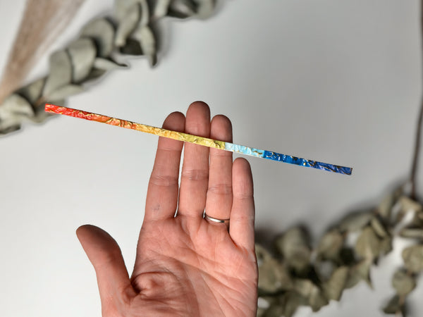 Borte Regenbogen | Wachsdekor No. 120 | Taufkerze selber machen | Kommunionkerze selber machen | Hochzeitskerze selber machen