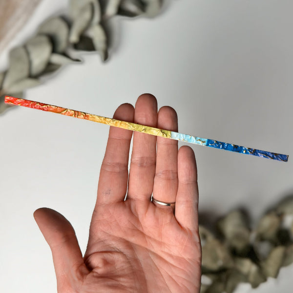 Borte Regenbogen | Wachsdekor No. 120 | Taufkerze selber machen | Kommunionkerze selber machen | Hochzeitskerze selber machen