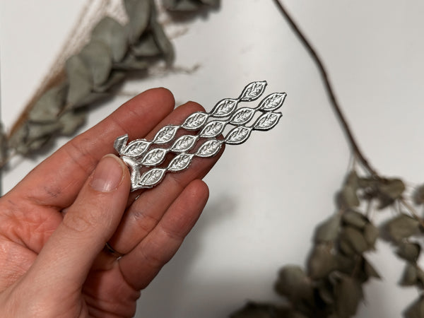 Blätter Silber - Wachsdekor No.111