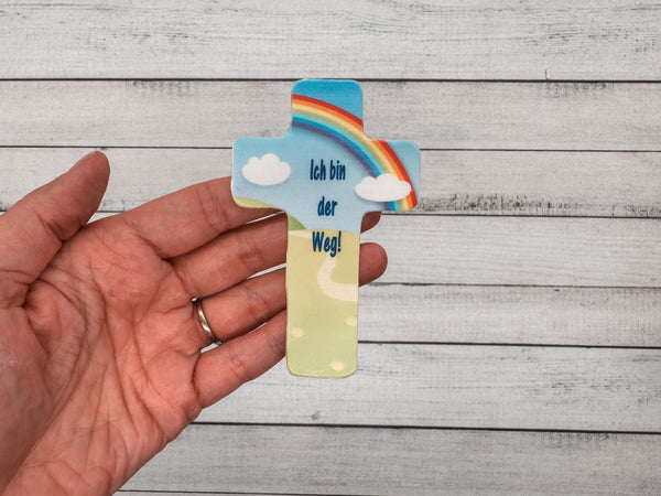 Kreuz - Ich bin der Weg | Wachsdekor No. 189 | Taufkerze selber machen | Kommunionkerze selber machen | Hochzeitskerze selber machen