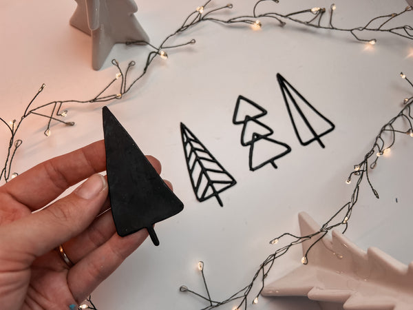 Tannenbaum-Set schwarz | Adventskerzen selber machen