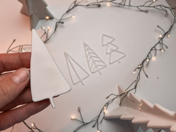 Tannenbaum-Set weiß | Adventskerzen selber machen