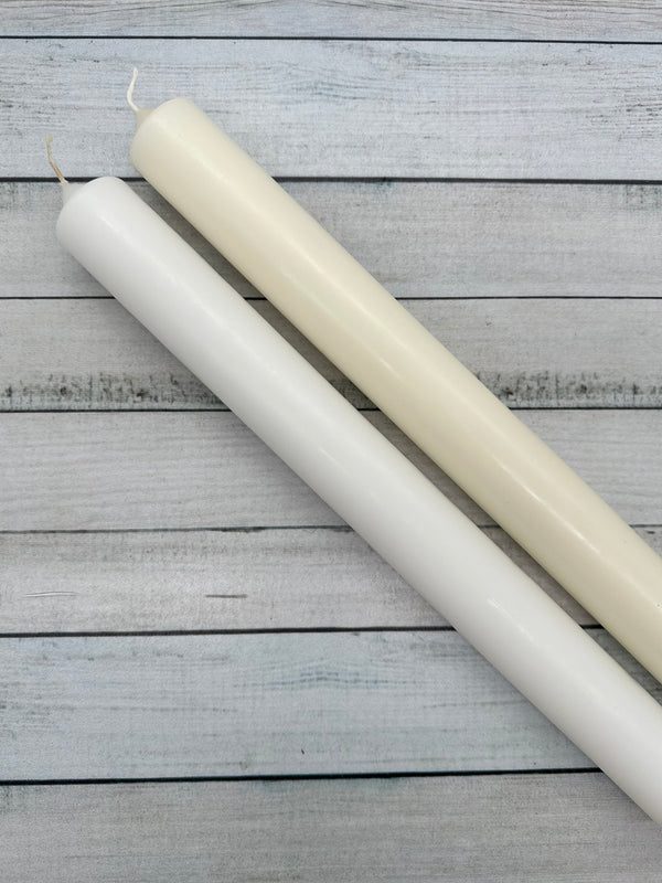 Kerze Kerzenrohling Kommunion Kommunionkerze weiß 400/40 40/4