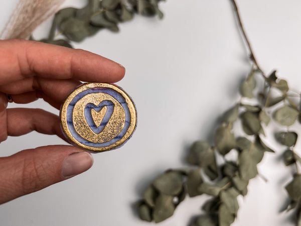 Tauf-,Kommunion-Symbol Herz - Wachsdekor No.54