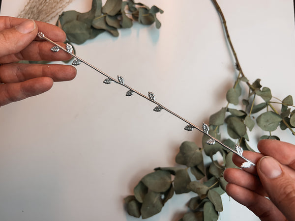 Borte Myrte silber | Wachsdekor No. 14 | Taufkerze selber machen | Kommunionkerze selber machen | Hochzeitskerze selber machen