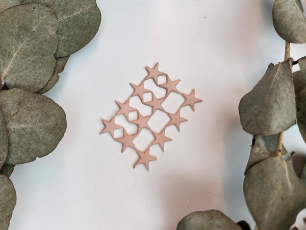 Sterne Beige | Wachsdekor No. 28 | Taufkerze selber machen | Kommunionkerze selber machen | Hochzeitskerze selber machen