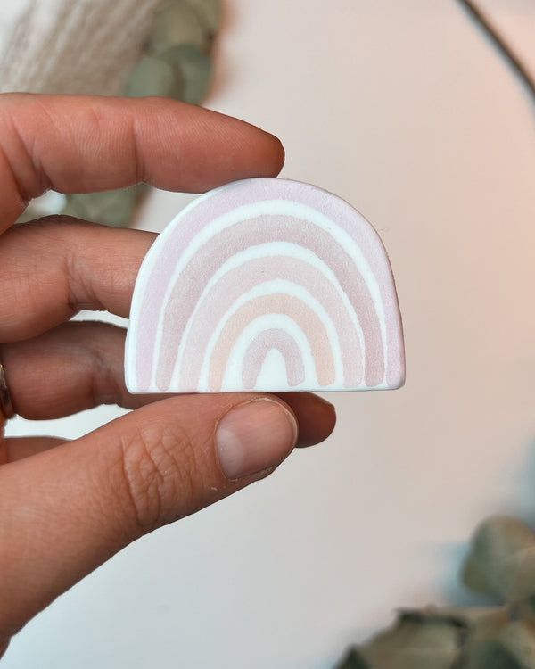 Regenbogen Rosa Pastell | Wachsdekor No. 46 | Taufkerze selber machen | Kommunionkerze selber machen