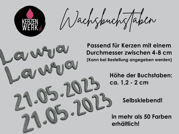 Wachsbuchstaben No.2 | Schreibschrift | Schrift Wachs | Wachsschrift