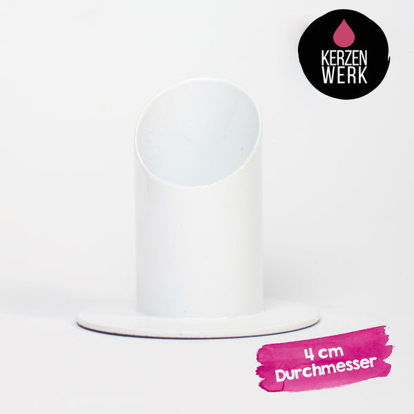Kerzenständer Kommunionkerze 4cm Durchmesser Gold Silber Weiß