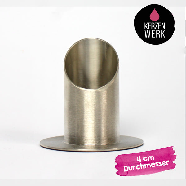 Kerzenständer Kommunionkerze 4cm Durchmesser Gold Silber Weiß