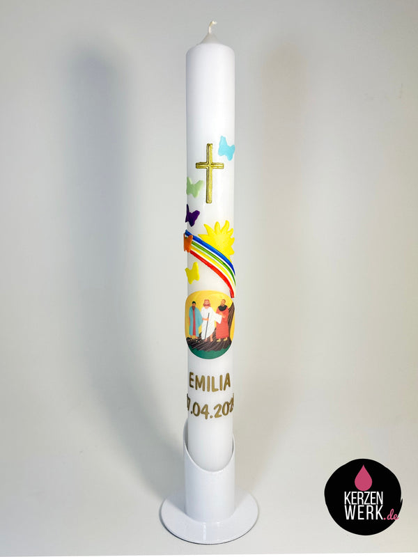 Kommunionkerze fertig verziert Nr. 200/2024 "Du gehst mit!"| Kommunionkerze