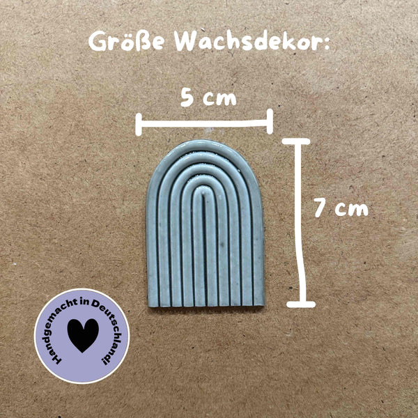 Regenbogen Grau-Grün No.5 | Taufkerze selber machen
