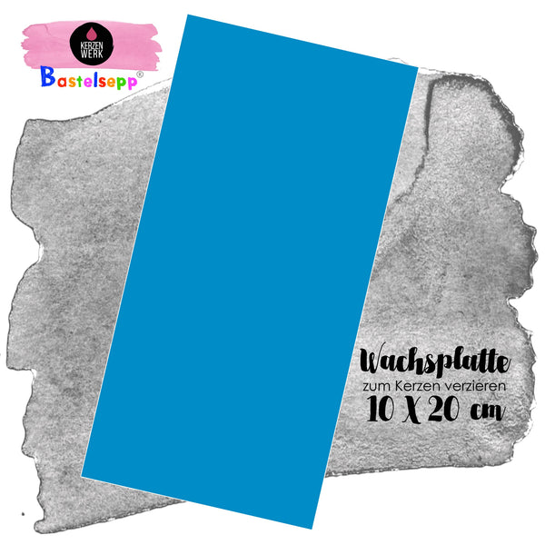 Wachsplatte Lichtblau 20 x 10 cm