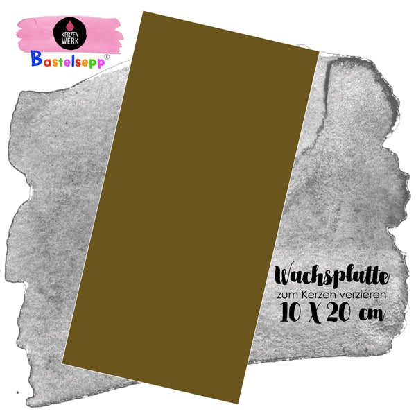Wachsplatte Oliv 20 x 10 cm