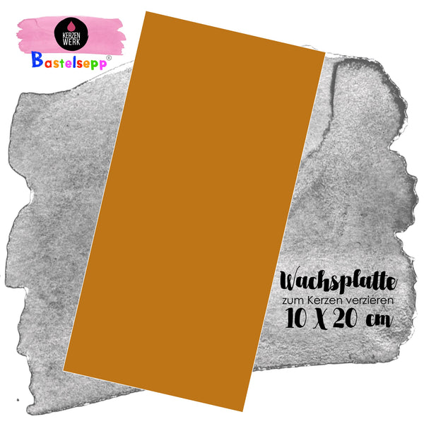 Wachsplatte Naturgelb 20 x 10 cm