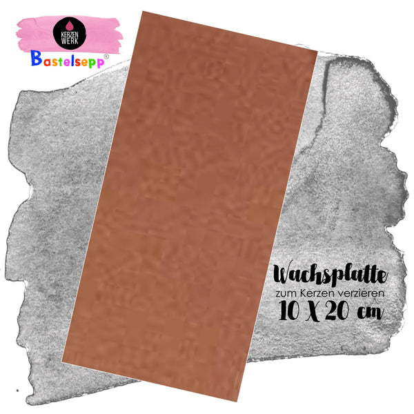 Wachsplatte Kupfer Matt 20 x 10 cm