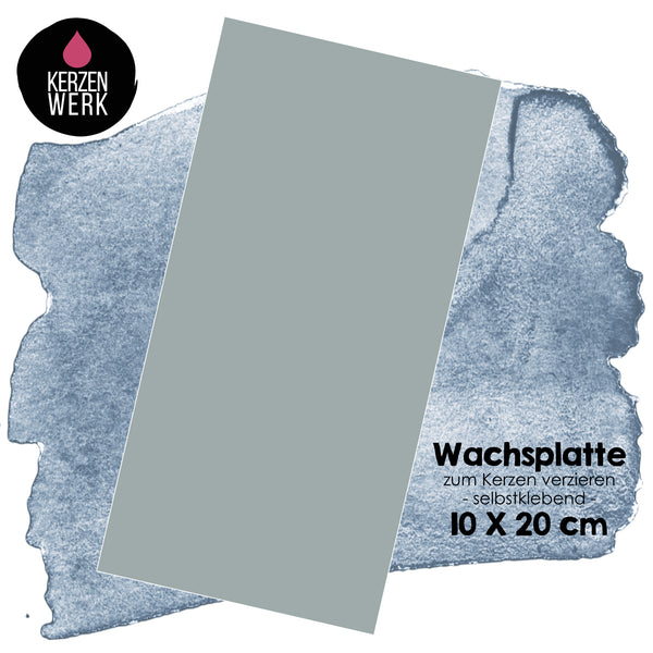 Wachsplatte Hellgrau 20 x 10 cm