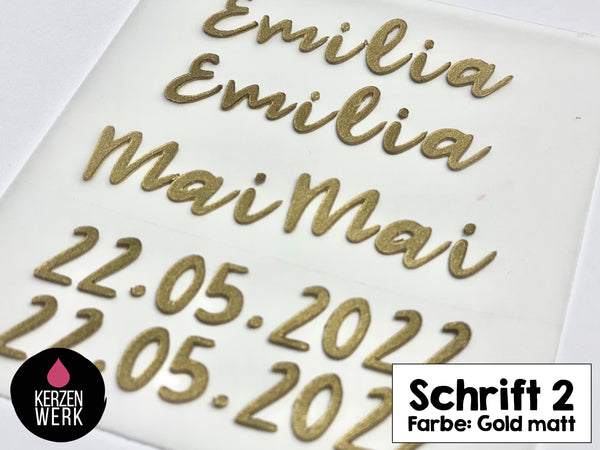 Wachsbuchstaben No.2 | Schreibschrift | Schrift Wachs | Wachsschrift