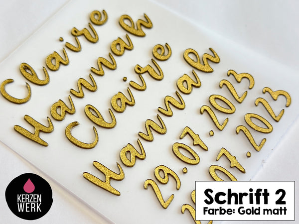 Wachsbuchstaben No.2 | Schreibschrift | Schrift Wachs | Wachsschrift