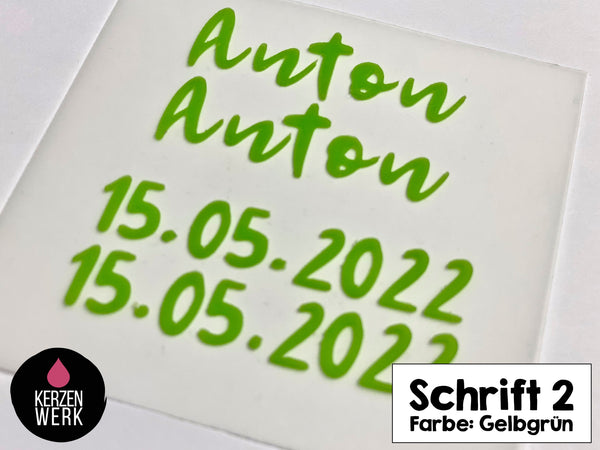 Wachsbuchstaben No.2 | Schreibschrift | Schrift Wachs | Wachsschrift