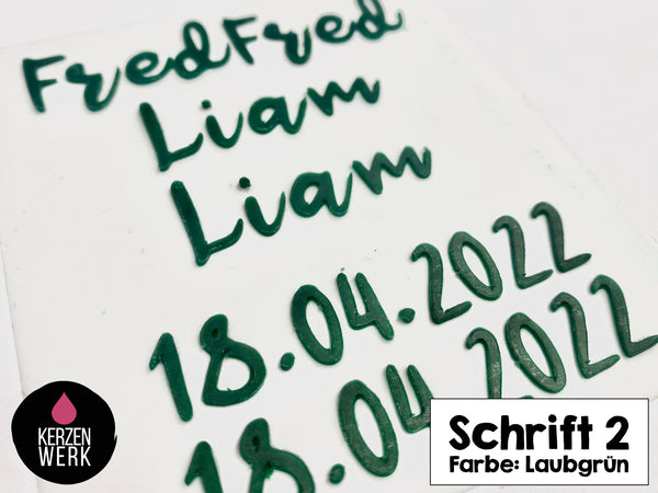 Wachsbuchstaben No.2 | Schreibschrift | Schrift Wachs | Wachsschrift