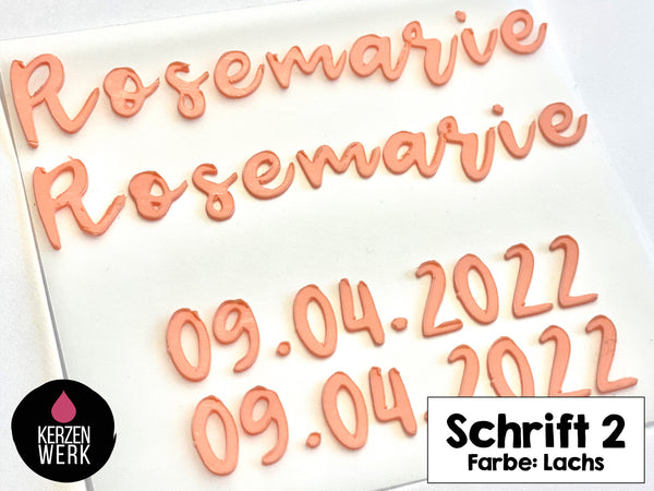 Wachsbuchstaben No.2 | Schreibschrift | Schrift Wachs | Wachsschrift