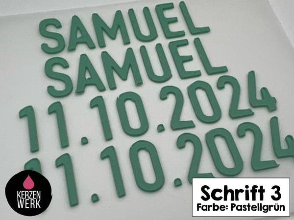 Wachsbuchstaben No.3 | Druckschrift | Schrift Wachs | Wachsschrift