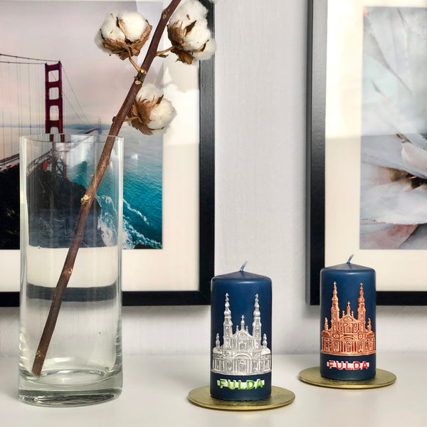 Kerze Fuldaer Dom | Elfenbein Kerze + Brauner Dom