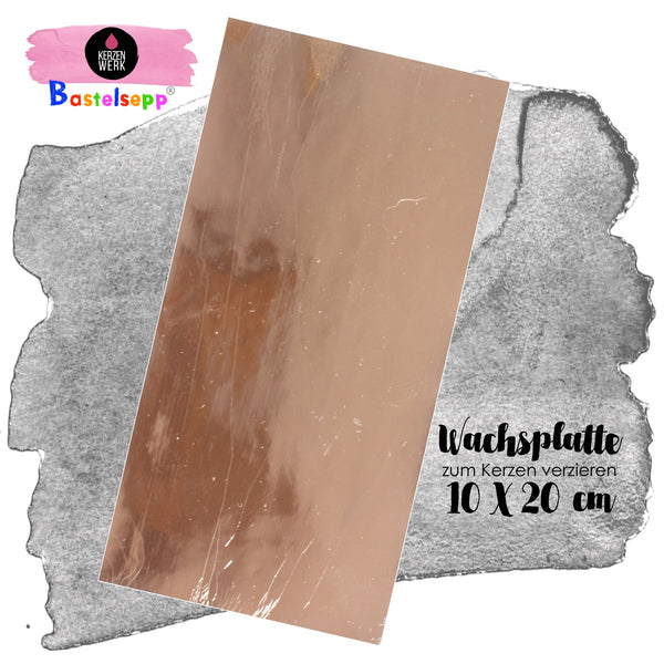 Wachsplatte Kupfer Hochglänzend 20 x 10 cm