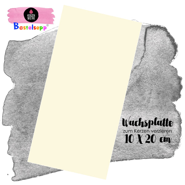 Wachsplatte Elfenbein 20 x 10 cm