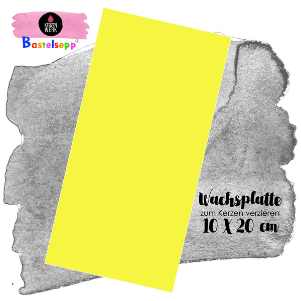 Wachsplatte Zitron 20 x 10 cm