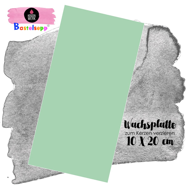 Wachsplatte Pastellgrün 20 x 10 cm